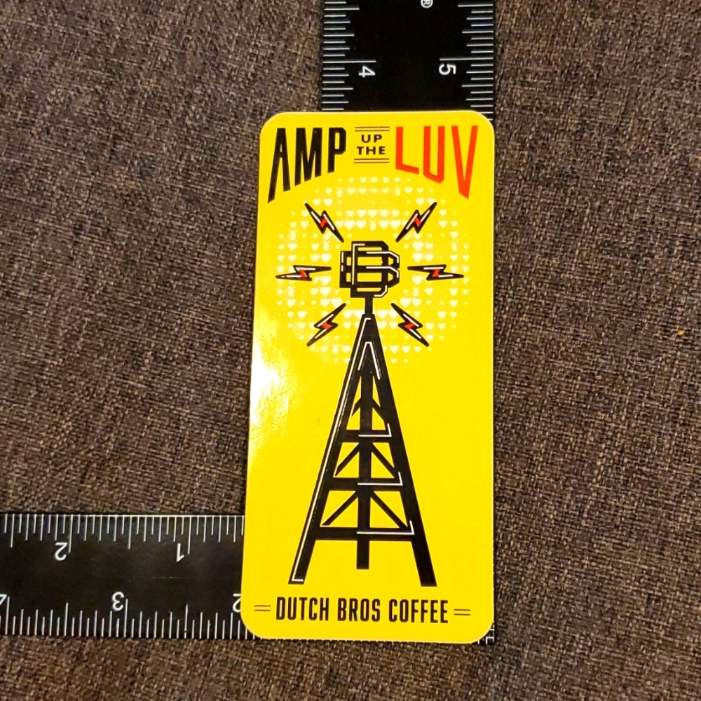 Amp Up the Luv Dutch Bros sticker stickers